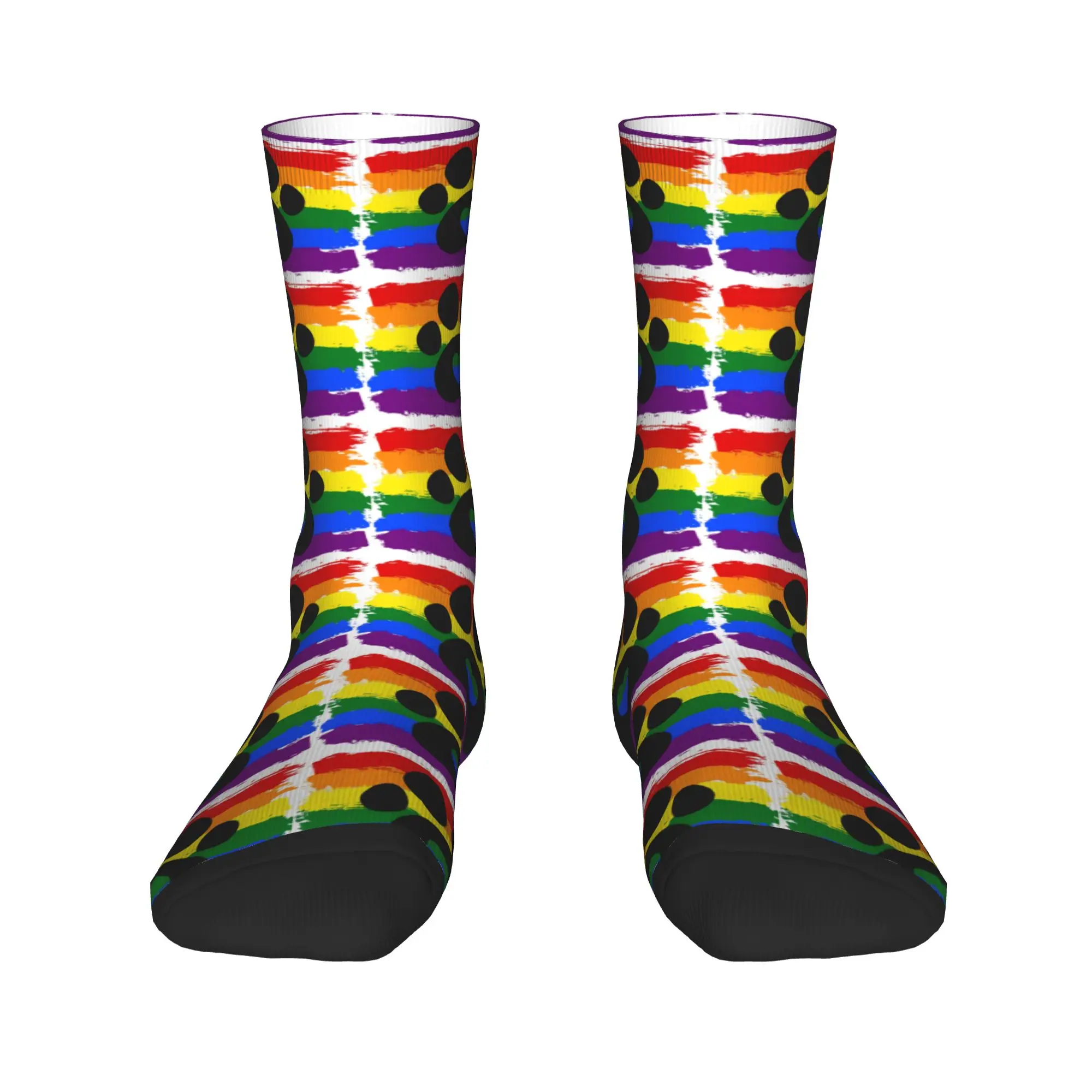 Dog Paw Print Socks  Funny Stockings Autumn Anti Skid Unisex Men Socks Quality Graphic Running Socks