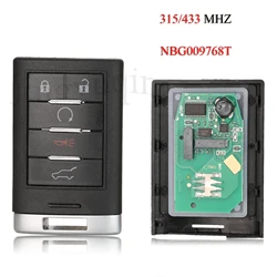 jingyuqin zdalny inteligentny kluczyk samochodowy dla Cadillac SRX CTS XTS DTS 2010-2014 5 przycisków 315 Mhz/433 Mhz NBG009768T Keyless-Go