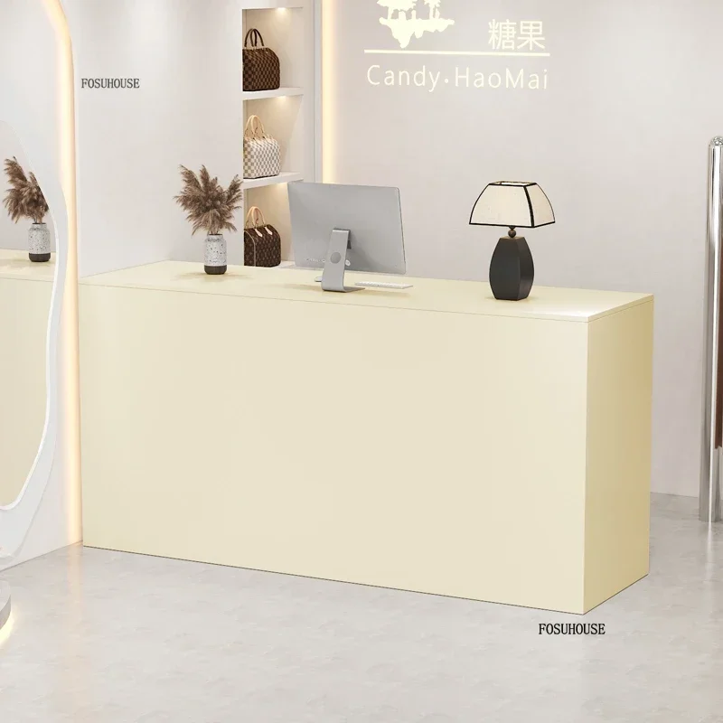 

Black Minimalist Reception Desks Nordic Counter Luxury Office Reception Desks Small Clothing Store Cashier Modern Furniture B
