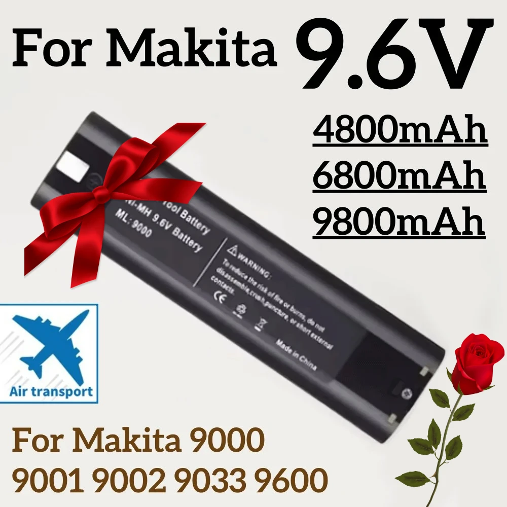 

Ni-MH 9.6V 4800mAh Rechargeable Replacement Battery for Makita Mak 6095D 9000 9001 9002 9033 9034 632007-4 9600 193890-9 5090D