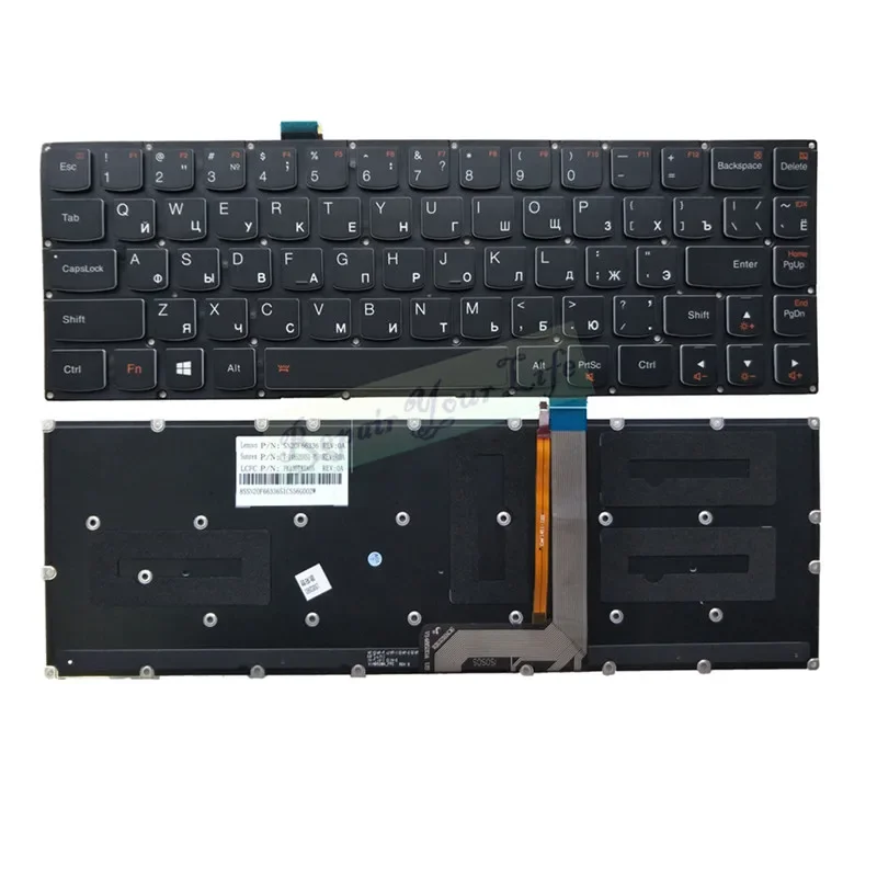 

RU Russian Backlight Keyboard For Lenovo Yoga 3 Pro-1370 Pro13 1370 80HE SN20F66336 V-148520ASI-RU Backlit Notebook Teclado New