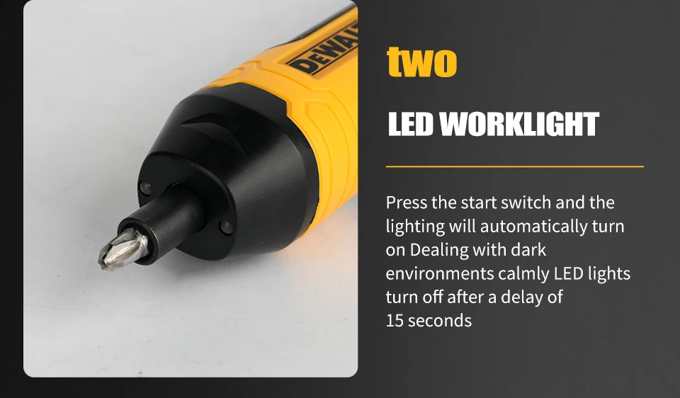 DeWalt Akku-Elektroschrauber | 3,6V 5N.m Drehmoment | 1/4-Zoll-Bohrfutter | 1300mAh Li-Ionen-Akku HT422 – Detail 4