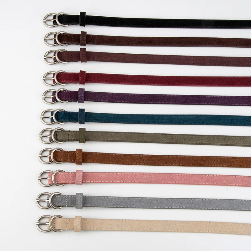 女性のための新しいファッション装飾的な細いベルト、レトロな気質のジーンズベルト、高級本革ベルト