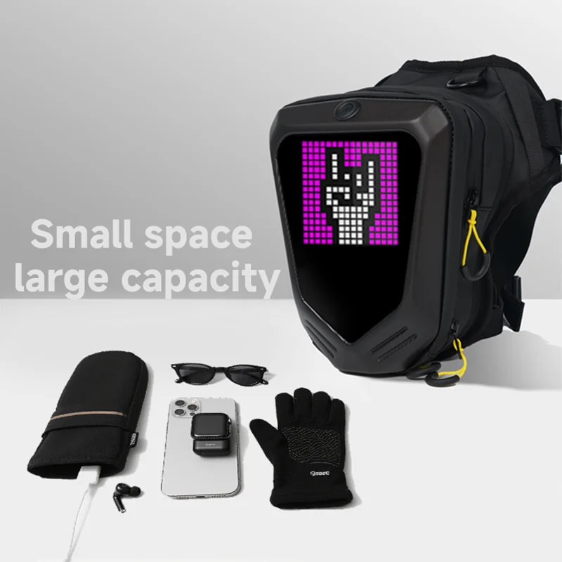 

LED Screen Motorcycle Knight Leg Bag Large Capacity Motocross Fanny pack Lightweight Motorbike Cycling Leg Bag Moto Biker Bag