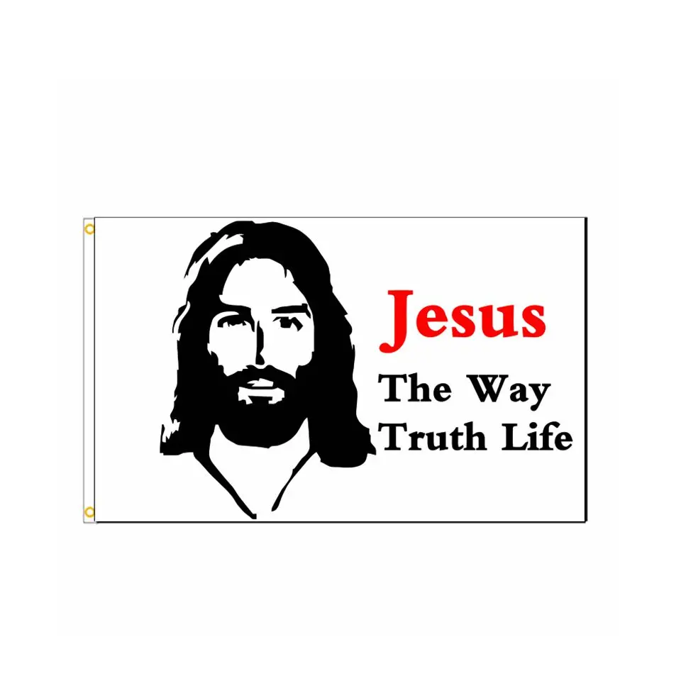 

Jesus Flag The Way Truth Life Flag Outdoor Banner For Decor 150x90cm Polyester