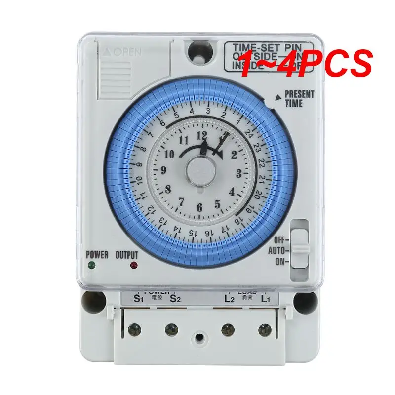 1~4PCS ManHua 24H 12VDC 15A Din Rail Timer Switch TB35 Analog Time Control Switch Mechanical Time Controller