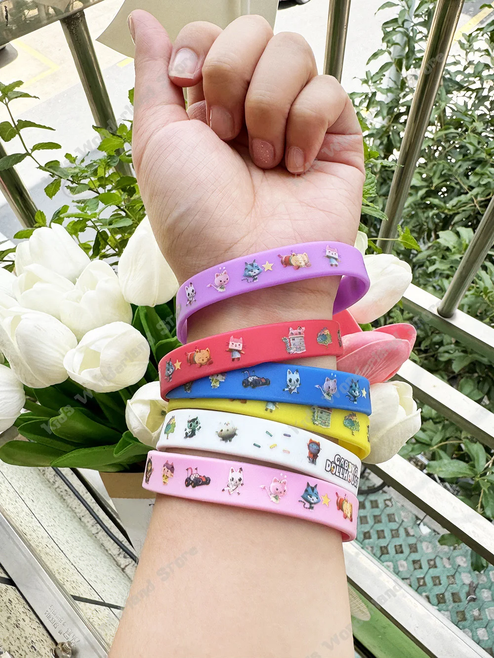 Gabby Dollhouse Silicone Bracelet  Cat Anime Action Figures Toys Children Wristband Bracelets Birthday Party Cosplay Gifts