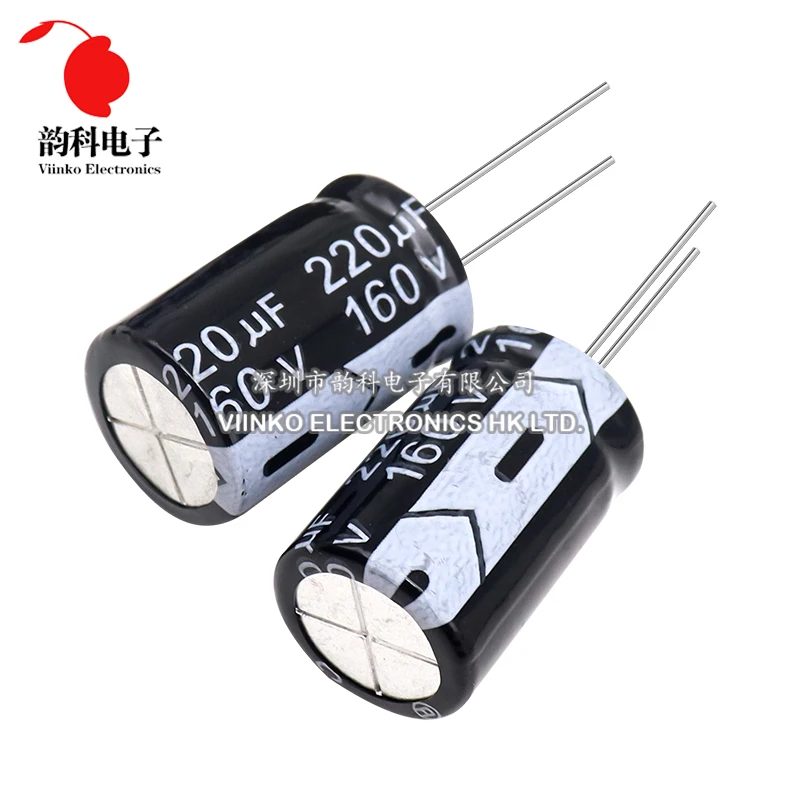 5pcs 160V Aluminum Electrolytic Capacitor 1UF 2.2UF 3.3UF 4.7UF 10UF 47UF 100UF 220UF 330UF 470UF 1000UF