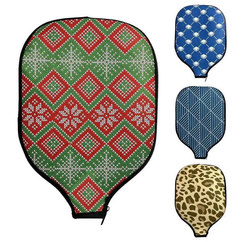 

Неопреновый чехол для ракетки Pickleball, чехол для ракетки, защитный чехол на молнии, водонепроницаемый протектор ракетки, прочные аксессуары