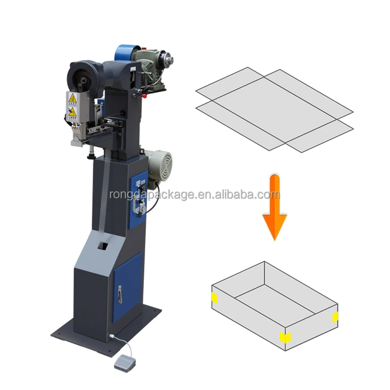 Semi Automatic Rigid Box Forming Machine Box Corner Taping Machine Adhesive PET Tape Pasting Machine