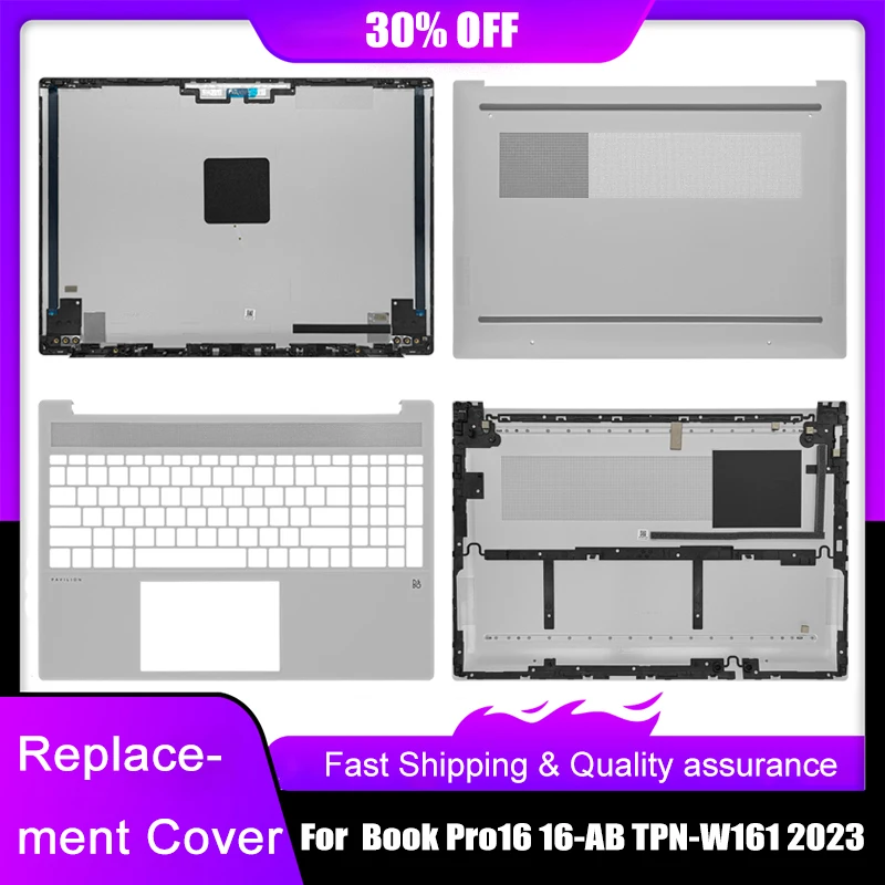 

New Laptop LCD Back Cover For HP Book Pro16 16-AB TPN-W161 2023 Palmrest Upper Bottom Base Case Replacement Silver A C D Shell