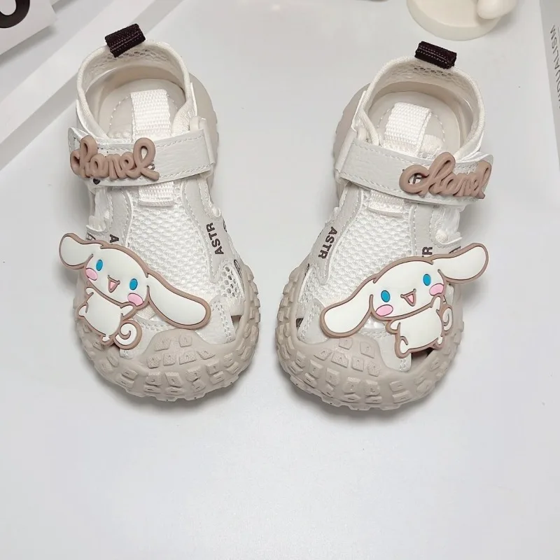 

Модные детские повседневные сандалии Kawaii Sanrio в стиле аниме Ins для девочек и мальчиков, лето 2021, милая дышащая обувь с героями мультфильмов, подарки для детей