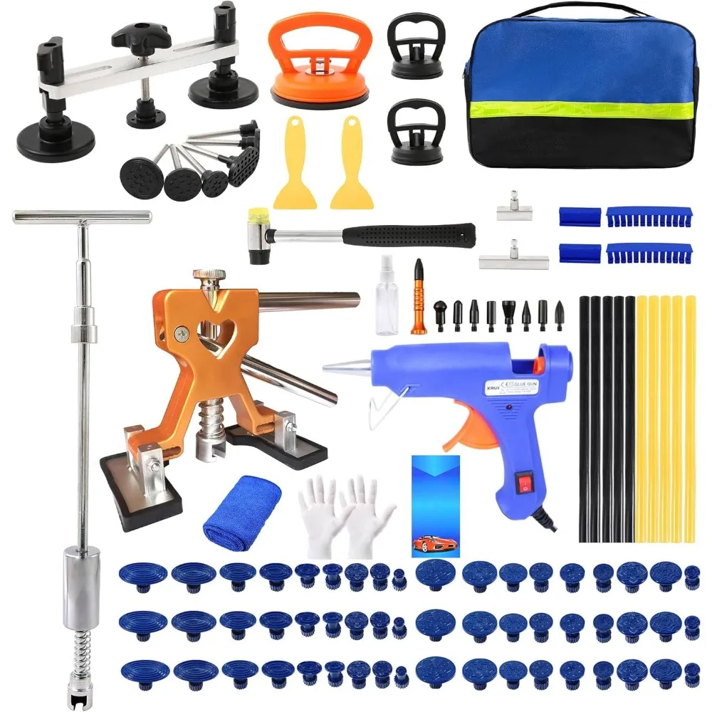 

101pcs Paintless Dent Repair Tool Kit, Adjustable Width Car Dent Puller Set for Easy Removal