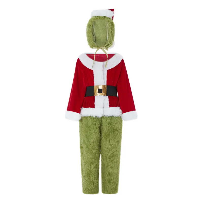 4 Teile/satz Weihnachten Outfit Tops Hosen Hut Handschuhe Schuhe Abdeckung Monster Cosplay Kostüm Familie Passenden Outfit für Fotoshooting 2024