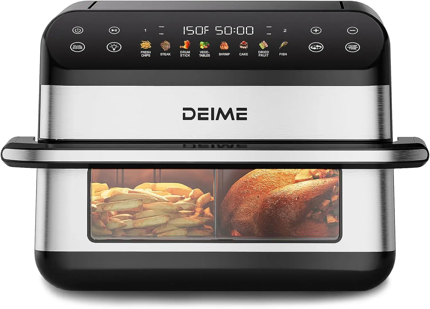 

Air Fryer 10.6 QT Oilless 1800W Large Capacity Oven Air Fryers Healthy Cooker with 8 Preset, Large AirFryer for Families Visual