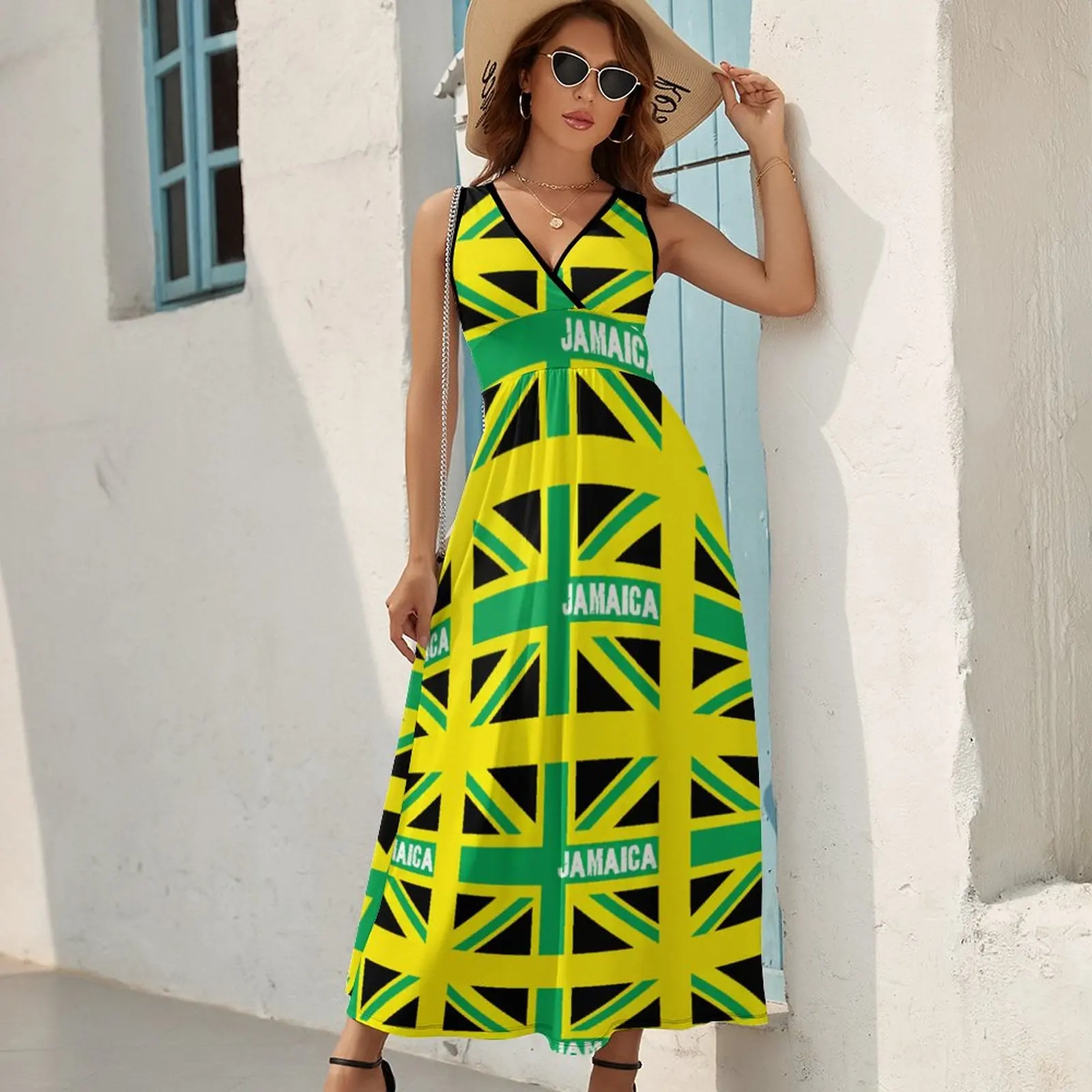 Jamaica Flag Jamaican Dress Street Style Bohemia Long Dresses Women Sexy Graphic Maxi Dress Gift Idea