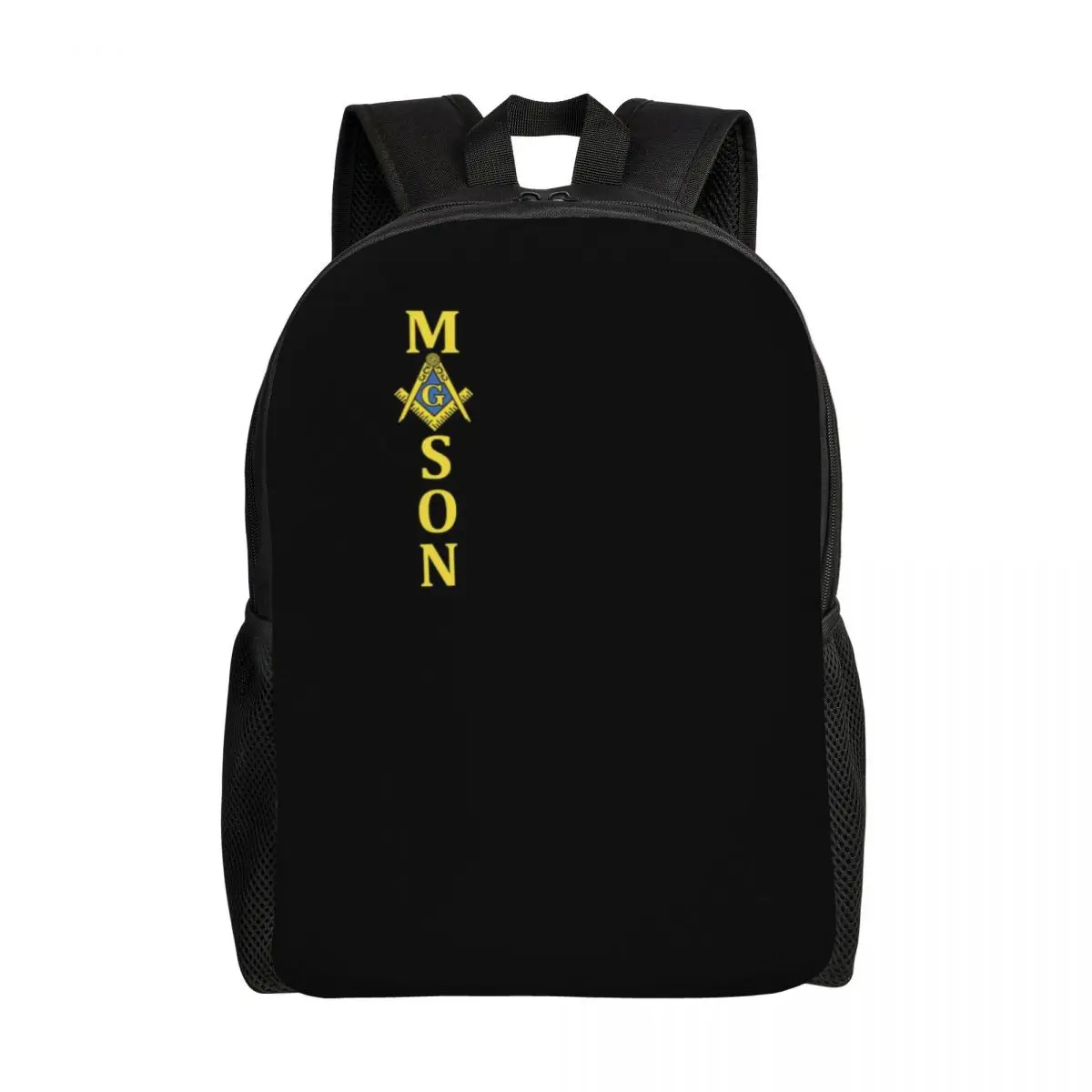 Custom Freemason Mason Travel Backpack Women Men School Laptop Bookbag Masonic Freemasonry College Student Daypack Bags