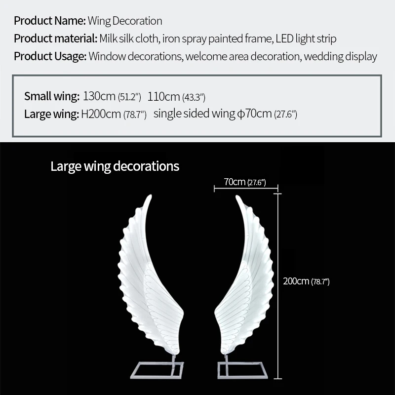 ANITA Modern LED Light para o Partido Stage ShiningRoad Chumbo WAngel Wing Dedding Decoração Lâmpada