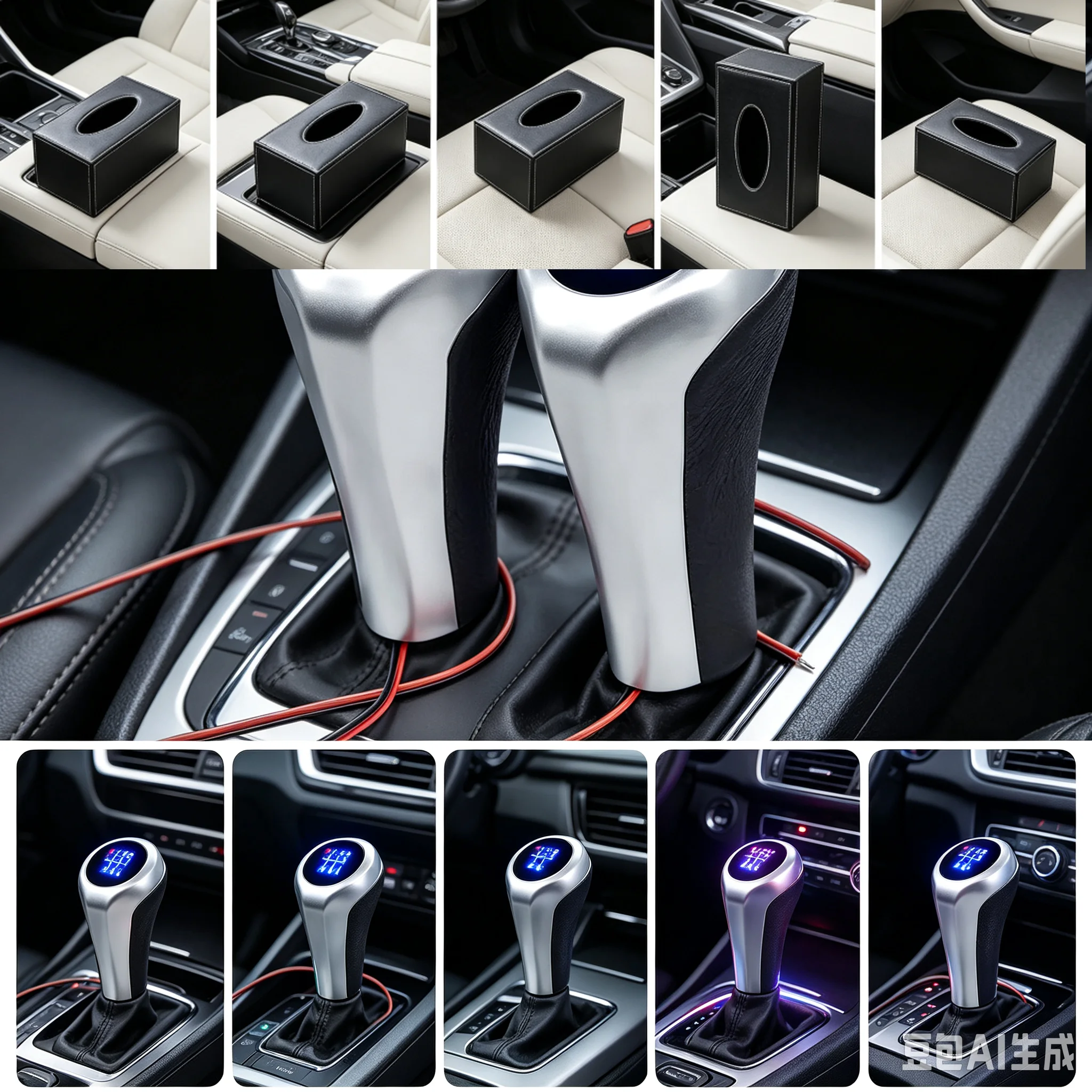 Car Real Leather 6 speed Gear Shift Knob Metal Fit For BMW E60 E63 E83 E84 E90 E91