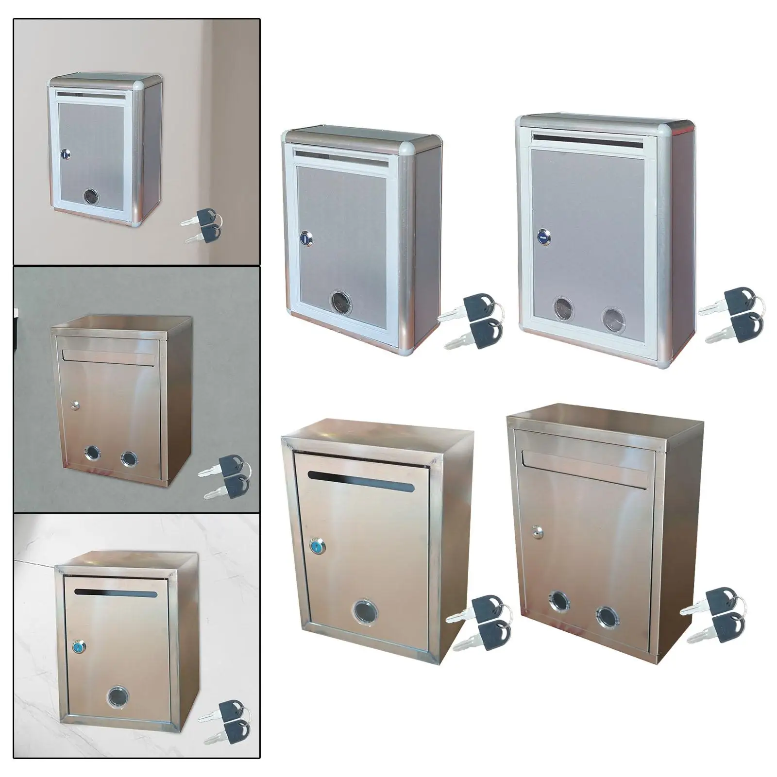 Suggestion Box with Lock Donation Box Easy Installation Ballot Box Tip Money Box for Bar Fundraising Contest Charity Donation