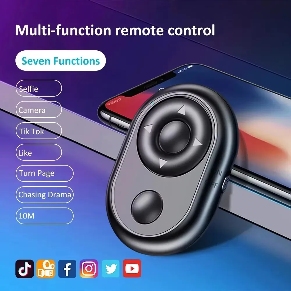 Bluetooth Remote for iPhone Huawei Honor Xiaomi Redmi Samsung Mobile Phone Universal Remote Control Remote Shutter Controller