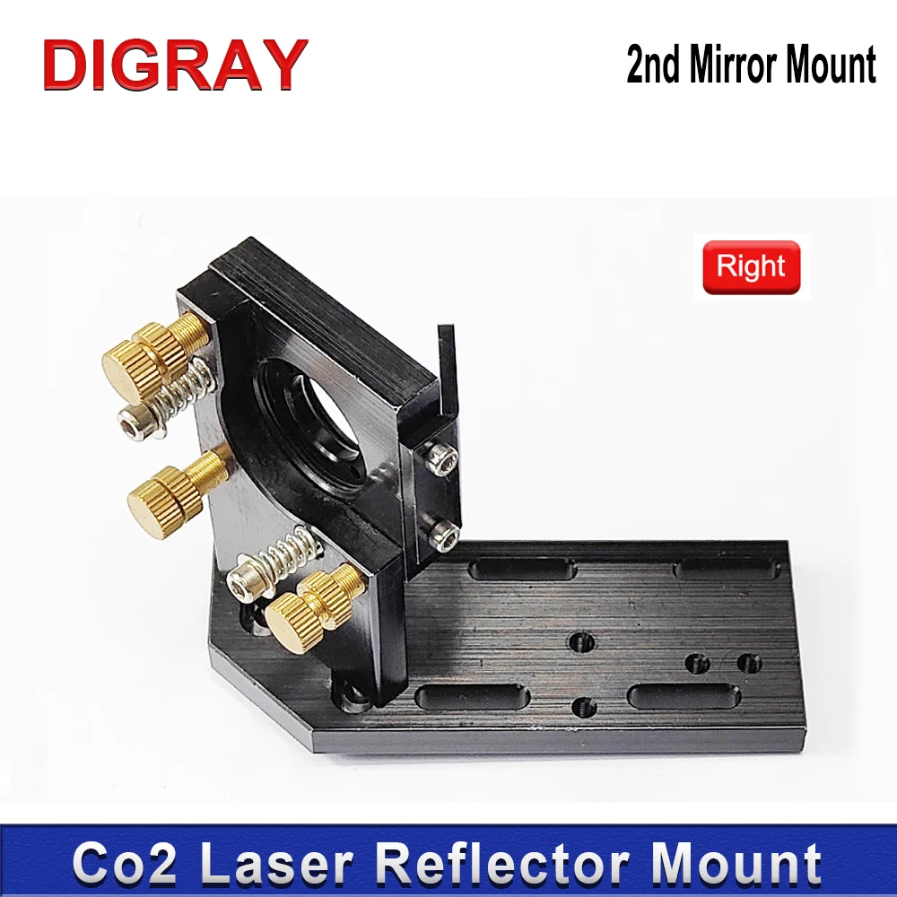 DIGRAY Soporte de espejo reflector láser Co2, segundo espejo de montaje láser Soporte integrativo de montaje de espejo de 25 mm para máquina de grabado Co2