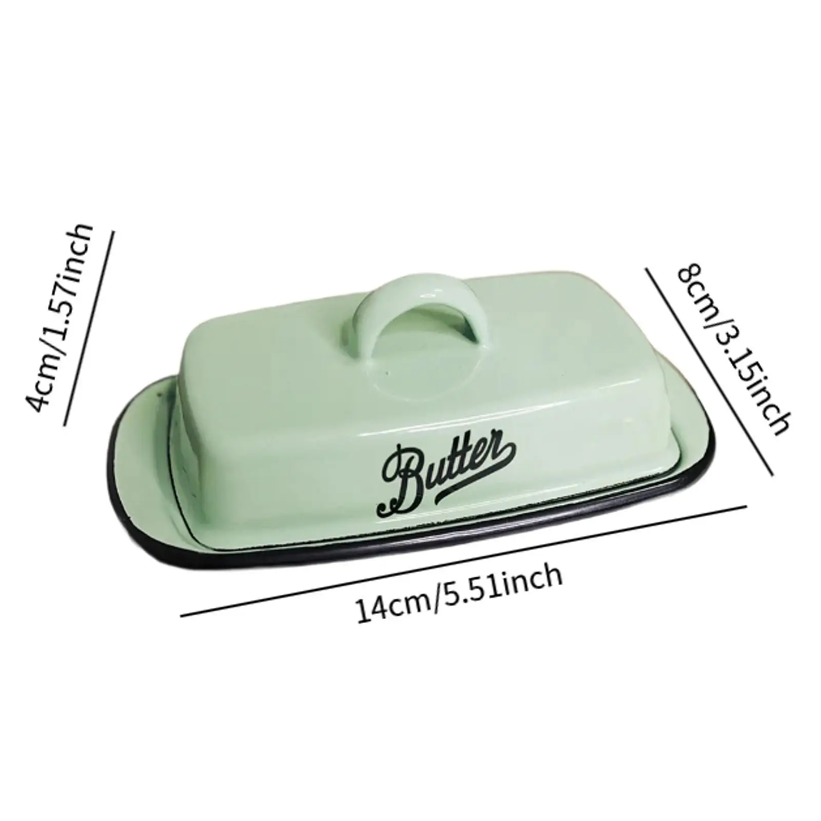 Modern Ceramic Butter Tray with Lid Sealed Storage Container Large Capacity Butter Dish for Family Meals and Snacks