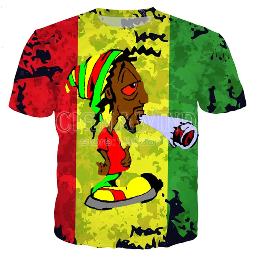 2022 persönlichkeit hit neue klassische BoB Marley Unkraut T-shirt männer und frauen 3D gedruckt neuheit mode T-shirt hüfte hop streetwear