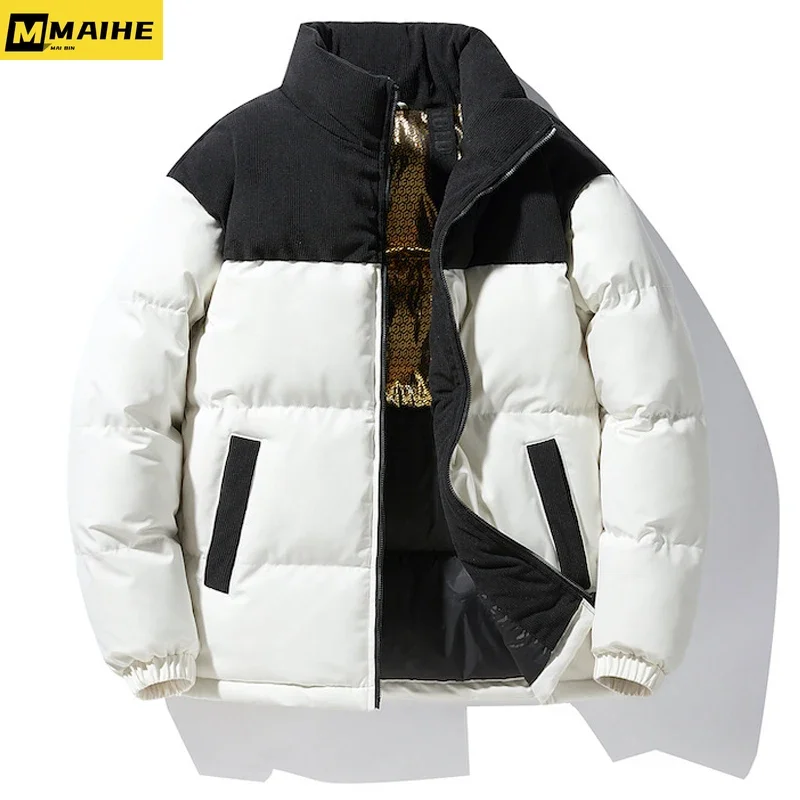 

Winter New Arrived Men Solid Color Parka High Quality Brand Men's Stand Collar Warm Thick Jacket Coat Male Fashion Casual Parka