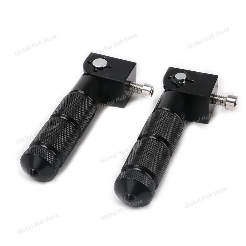 2Pcs Motorcycle Aluminum Foot Pegs - 90-Degree Folding Support Bar 8MM Modification Accessories For Electric Vehicles