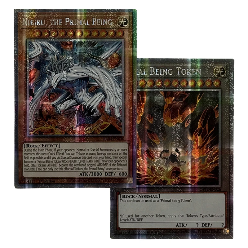يو غي أوه! مجموعة بطاقات الوكيل ذاتية الصنع غير أصلية رمز Nibiru Primal Being Token ألعاب بطاقات المجموعة غير الأصلية #1