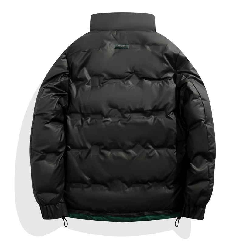 2024 Winter Daunen jacke für Männer Hip Hop leichter Stehkragen kurze Farbe blockiert warme Daunen jacke Ente Puffer Mäntel Mann