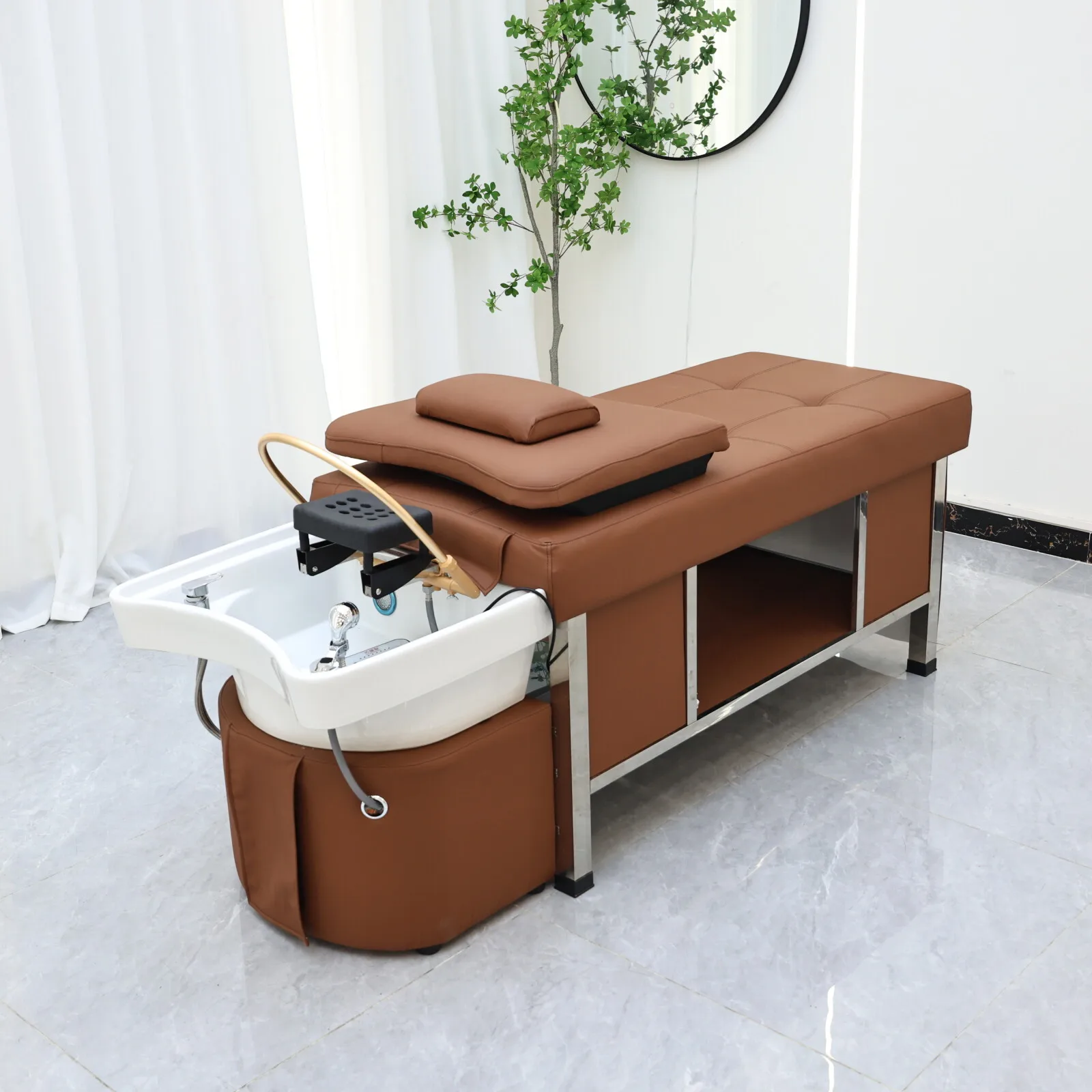 

Head SPA Massage Shampoo Beds,Hair Wash & Head Therapy Bed, Thai Massage Table, Wholesale of Salon Furniture Customized Business