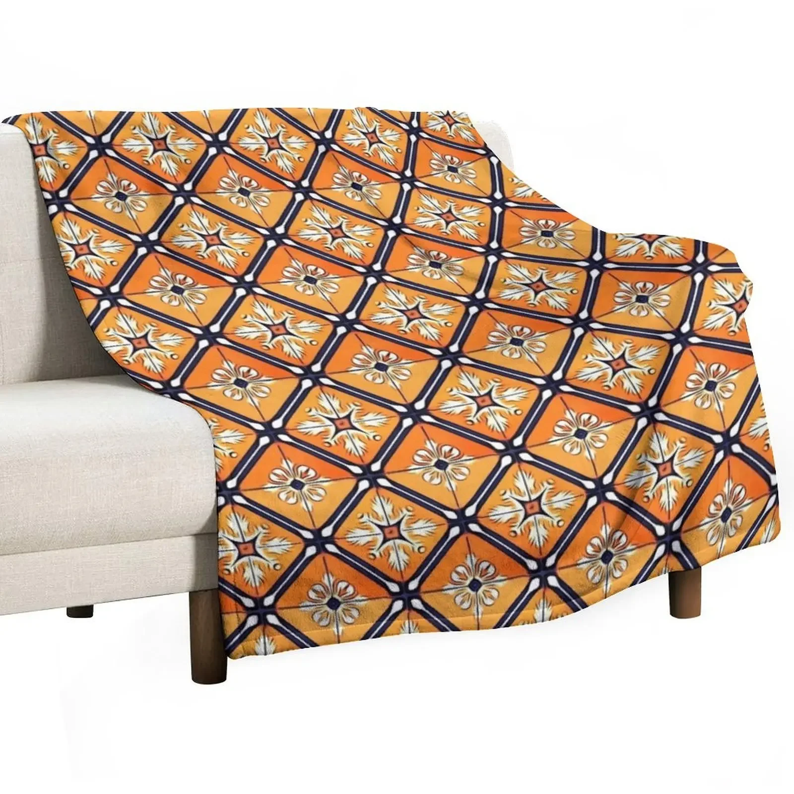 Floor Series: Peranakan Tiles 81 Throw Blanket Multi-Purpose Sofas Summer Comforter Blankets