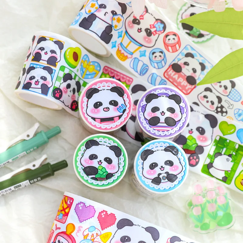 16 pcs/lot Creative Panda Tape Decoration Sticker Scrapbooking Diary Adhesive Masking Tape Stationery School Supplies