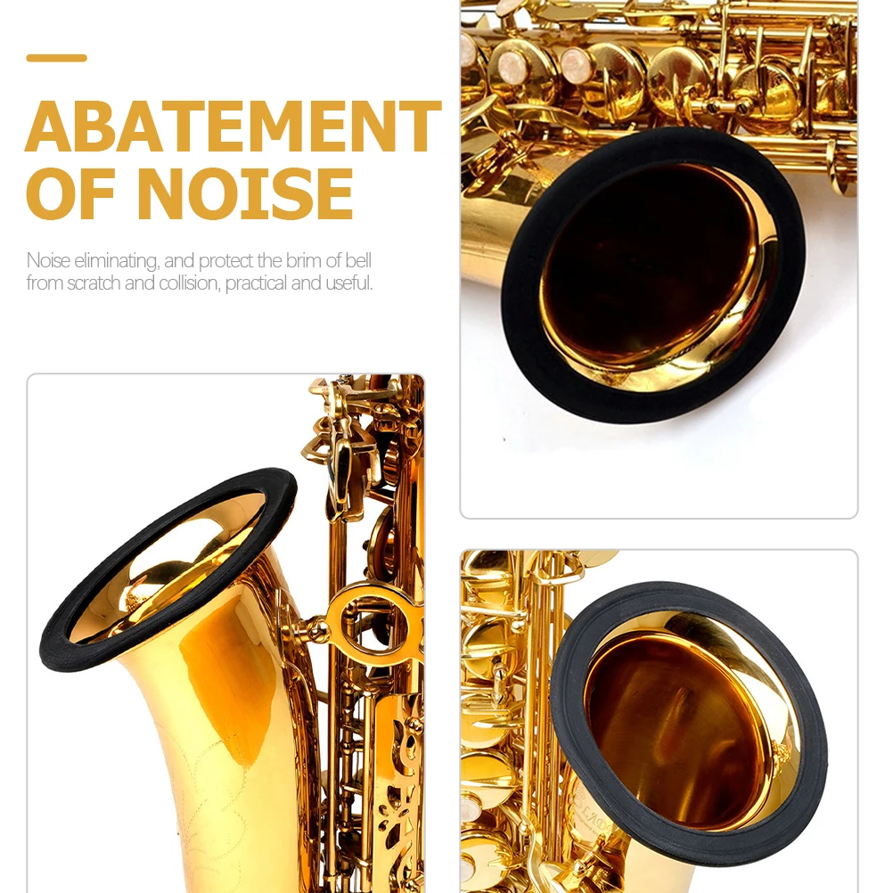 

Saxophone Mute Ring Silicone Tenor Saxophone Bell Protector Noise Reducing Practice Dampener Lightweight Scratch Collision