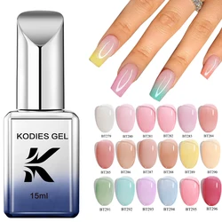 KODIES GEL Jelly Translucent Gel Nail Polish 15ML Semi Permanent UV Korean Gel Varnish Milky White Manicure Nails Enamels Supply