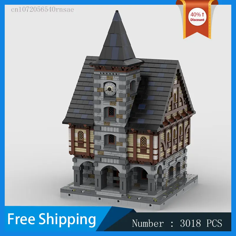 

Modular Medieval House Model MOC Building Block DIY Bricks Assembling Toys Christmas Gifts Birthday Present Street View Series