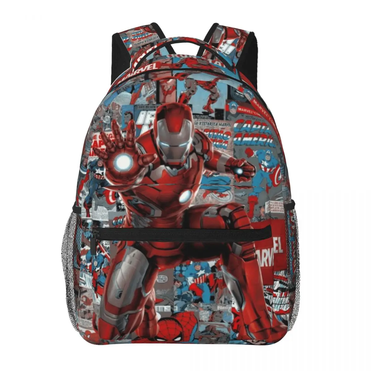 Iron Man For Girls Boys zaino per studenti di grande capacità zaino impermeabile leggero da 17 pollici