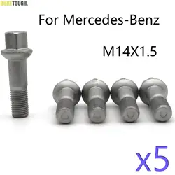 5pcs Car Wheel Bolts Silver 0009905307 0009905407 Truck Parts For Mercedes-Benz W164 X164 ML320 ML350 ML450 ML500 R280 R300 R320