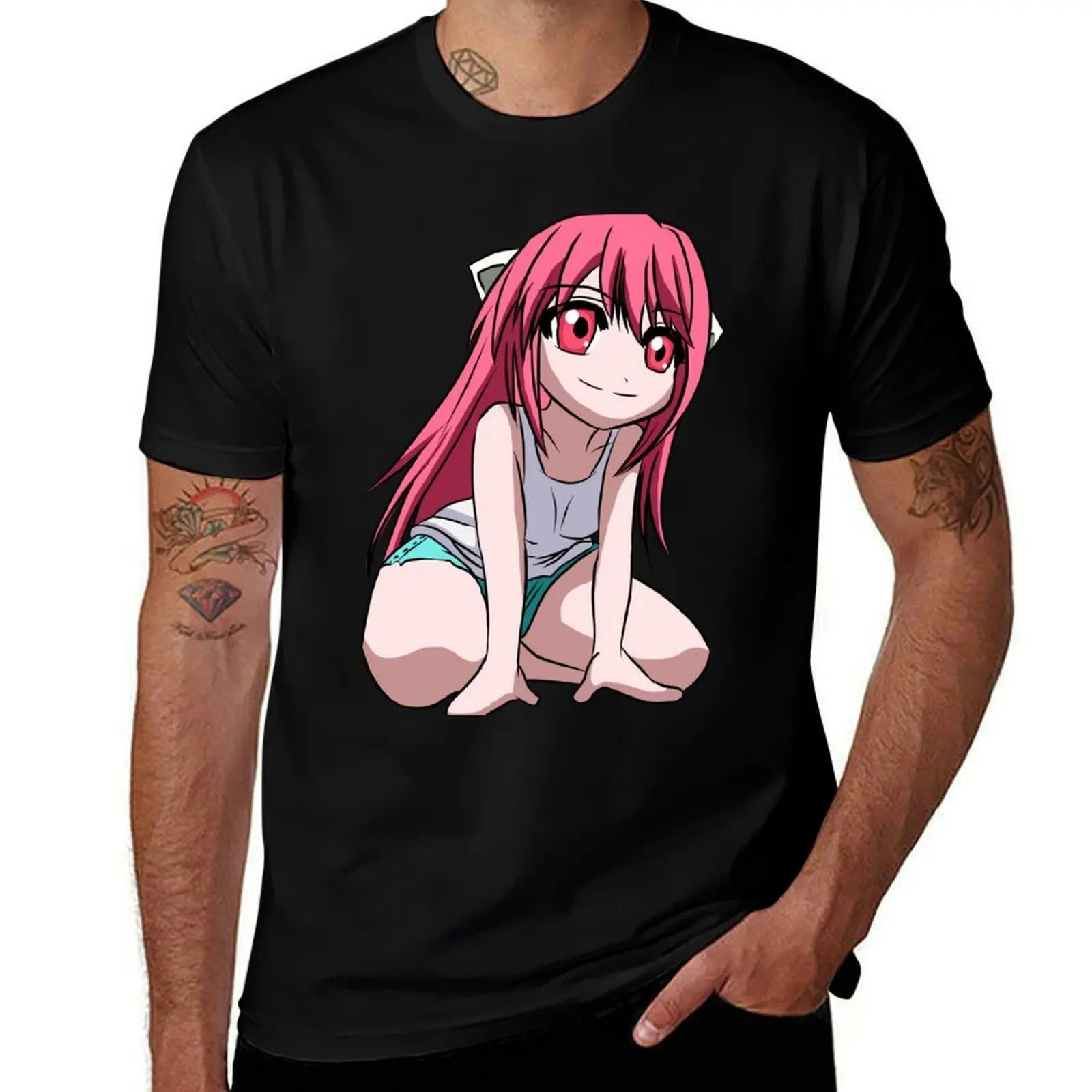 Elfen Lied - футболка Nyu, мужские хлопковые футболки из мягкого хлопка, мужская футболка из 100%