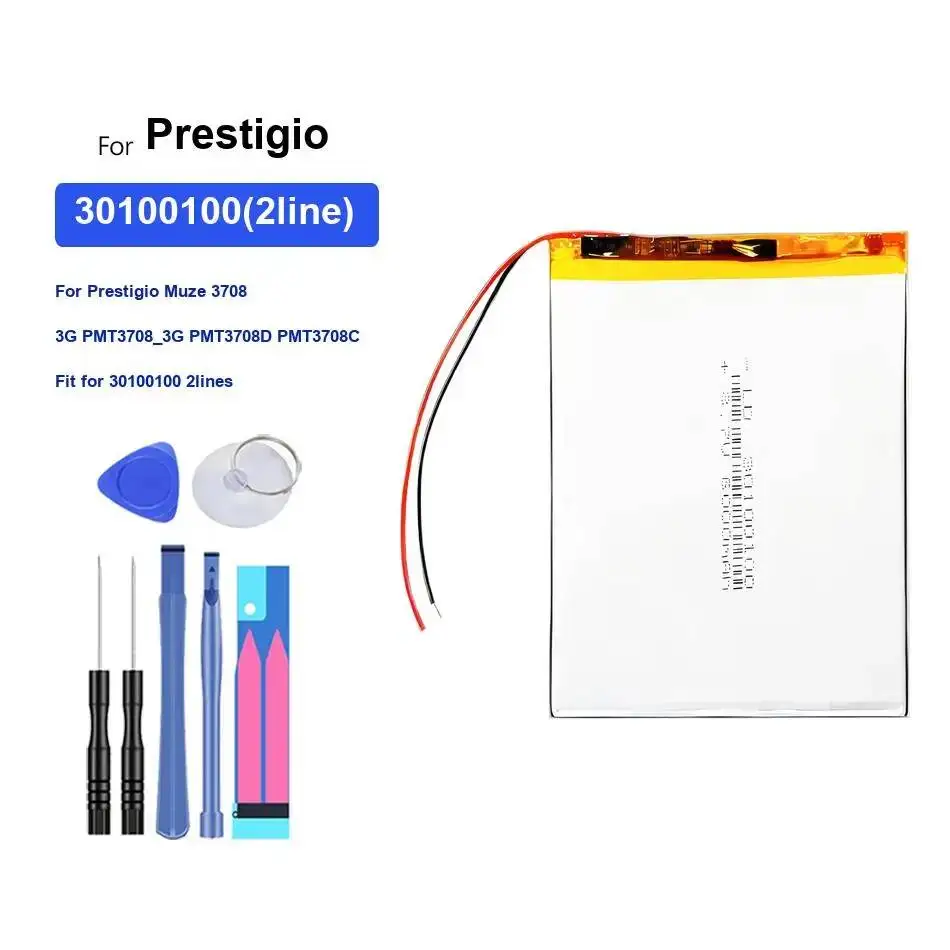 

Для Prestigio Muze 3708 3G PMT3708_3G PMT3708D PMT3708C подходит для 30100100 2 линии 2 линии батареи для ноутбука 4000 мАч прочный
