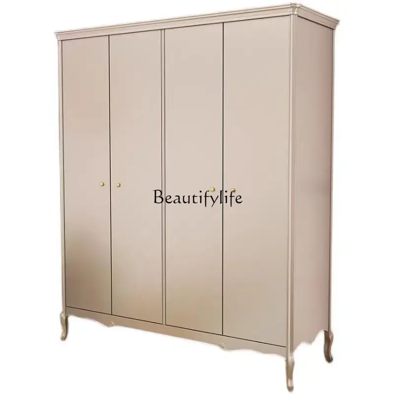

yj19 American light luxury solid wood high-end wardrobe luxury master bedroom four-door wardrobe