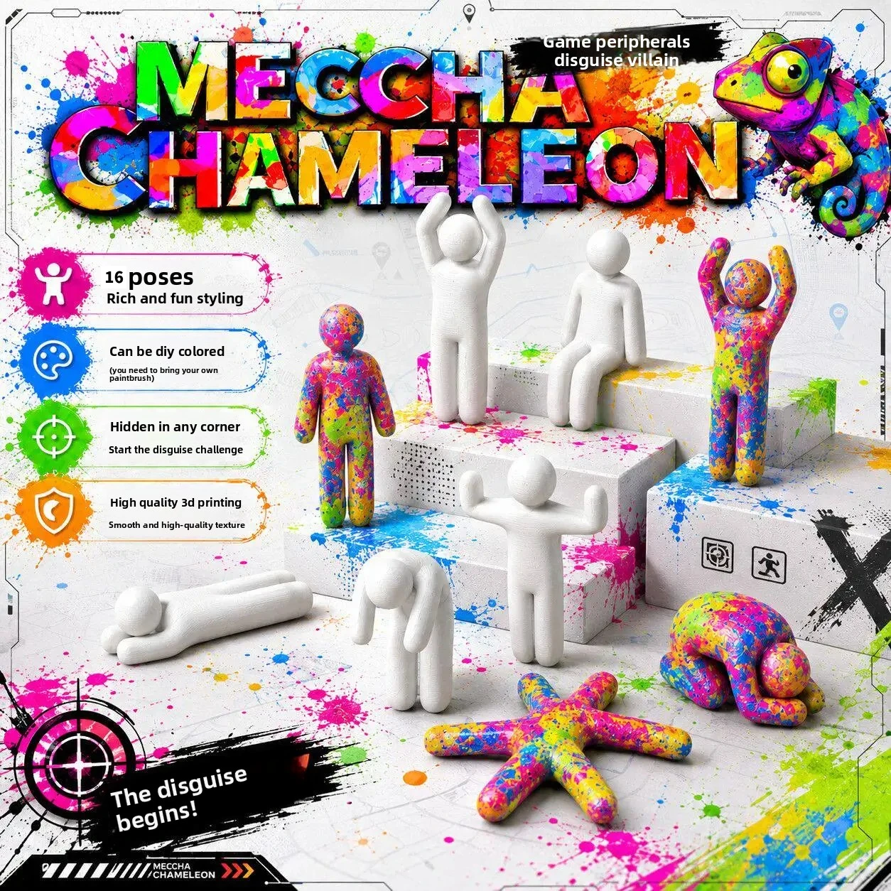 16 Poses Meccha Chameleon Figu - Party Games Steam Free avis et prix