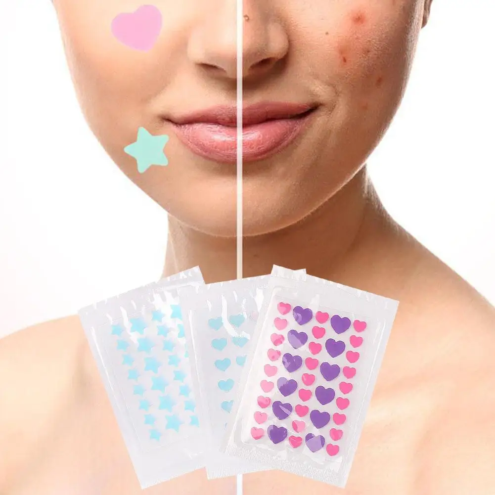 Mini Star Heart invisibile rimozione dell'acne brufolo Patch brufolo Acne Concealer Face Spot adesivi per la cura della pelle del viso strumento per l'acne di bellezza