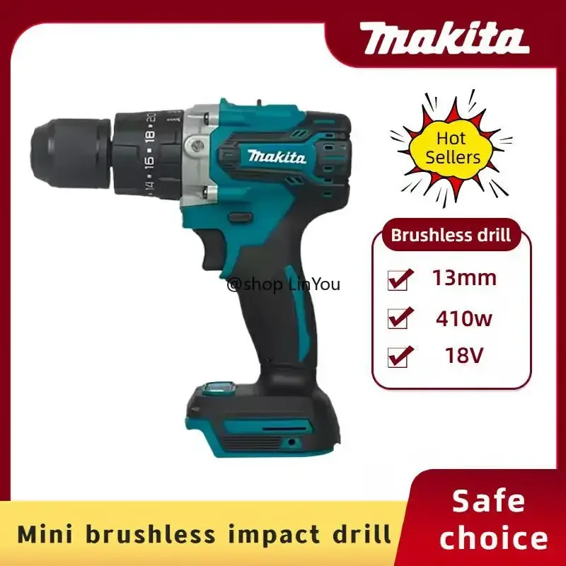 makita-18v-lithium-electric-rechargeable-hand-drill-13mm-ddf487rtjx-without-charger-and-battery