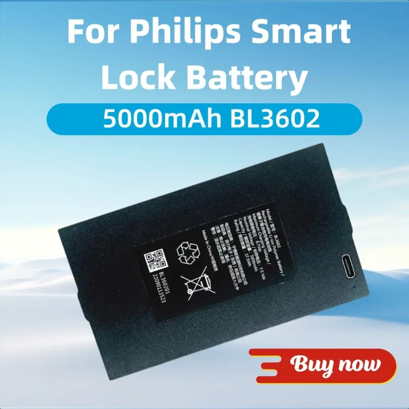 

5000mAh For Philips Smart Lock 301/702/709/708 PB3601/PB3604 Battery BL3602