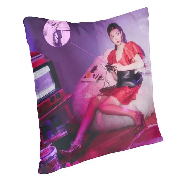 Fashion ITZYS Kpop Star Girl Group Throw Pillow Case Decoration Custom Square Cushion Cover 40x40 Pillowcover for Sofa