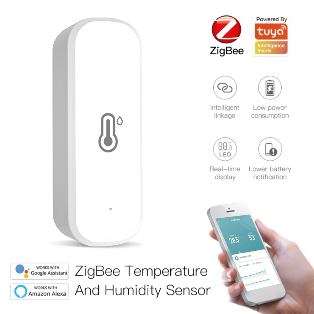 

Doodle Smart WiFi/Zigbee Temperature and Humidity Sensor For Indoor Home Hygrometer Controller Monitoring Wireless Smart Life