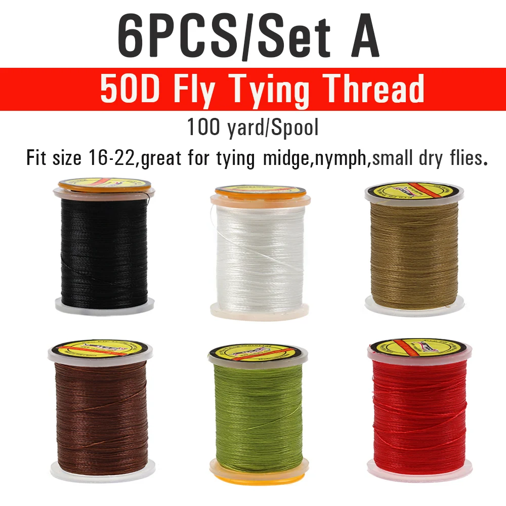 Vtwins UV Small flies Big Fly Thread 50D 70D 100D 120D 140D 150D Luminous Premium Strong Durable Glow Fly Tying thread Material